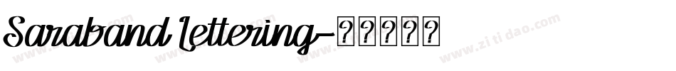 Saraband Lettering字体转换